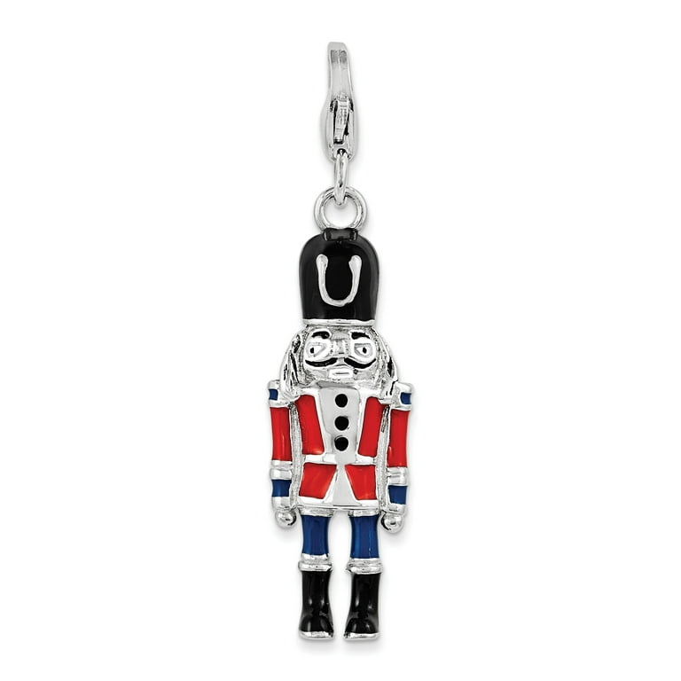 Sterling Silver 3-d Enameled Garden Trowel W/lobster Clasp Charm Sterling Silver 3-d Enameled Garden Trowel W/lobster Clasp Charm
